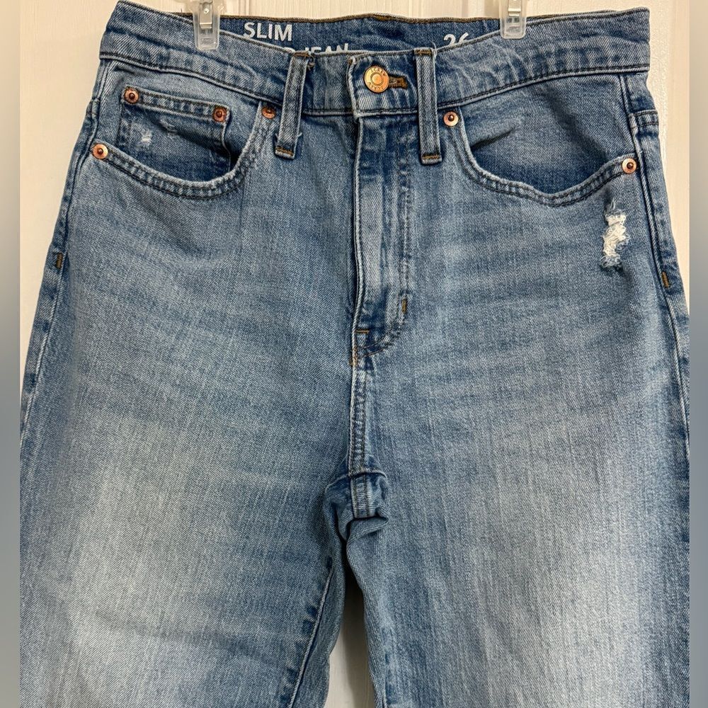 J.Crew Factory Slim Boyfriend Jean Women’s Size 26 Light Wash All-Day Stretch - Picture 9 of 12